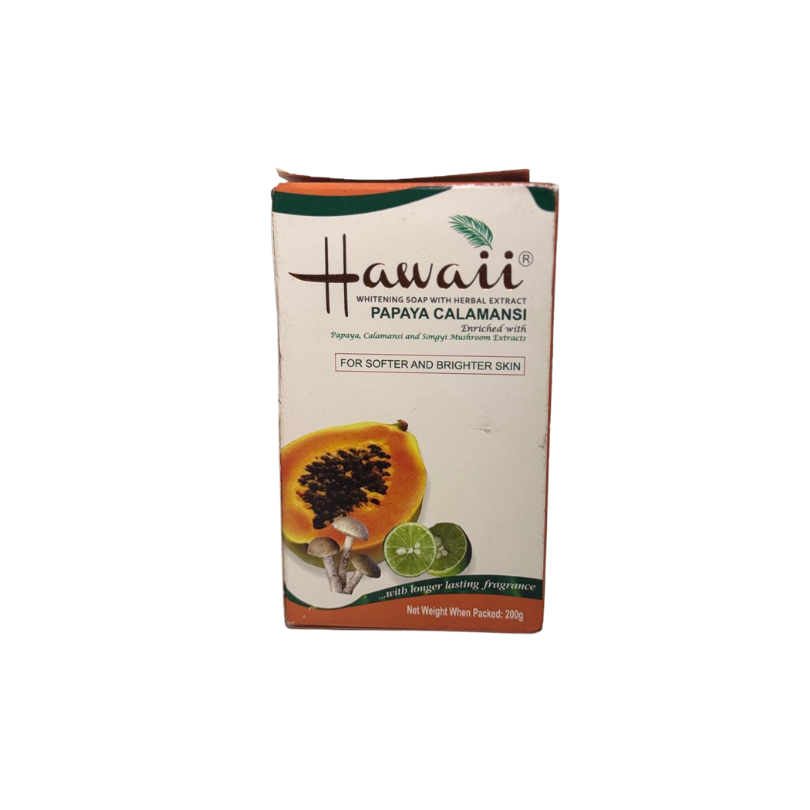 Hawaii WHITENING SOAP WITH HERBAL EXTRACT PAPAYA CALAMANSI