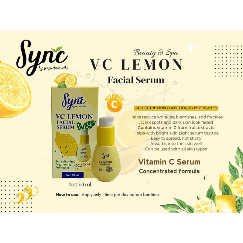 VC Lemon Facial Serum Extra Brighting Anti-aging - CceNatural Online Shop